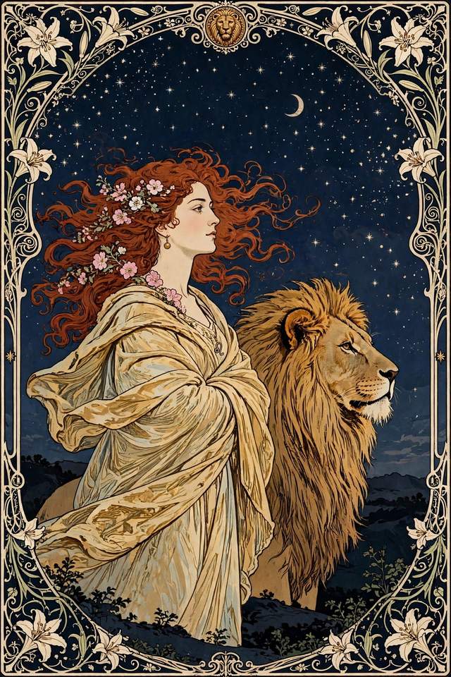 Your Personal Star Book cover — Mucha Goddess Leo edition