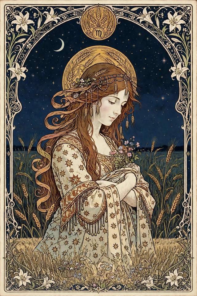 Your Personal Star Book cover — Mucha Goddess Virgo edition