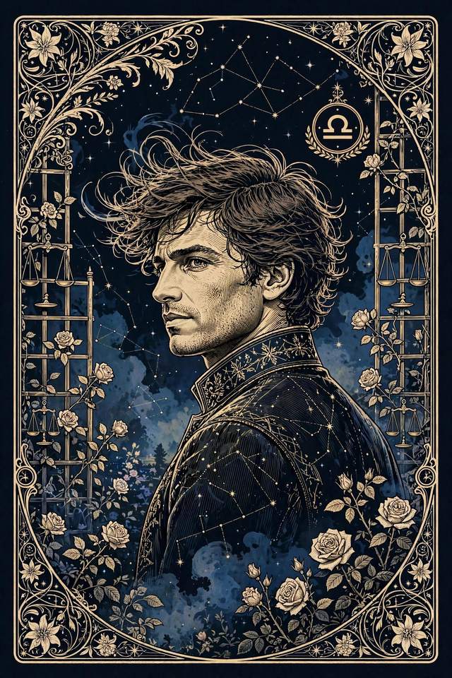 Your Personal Star Book cover — Mucha Male Libra edition