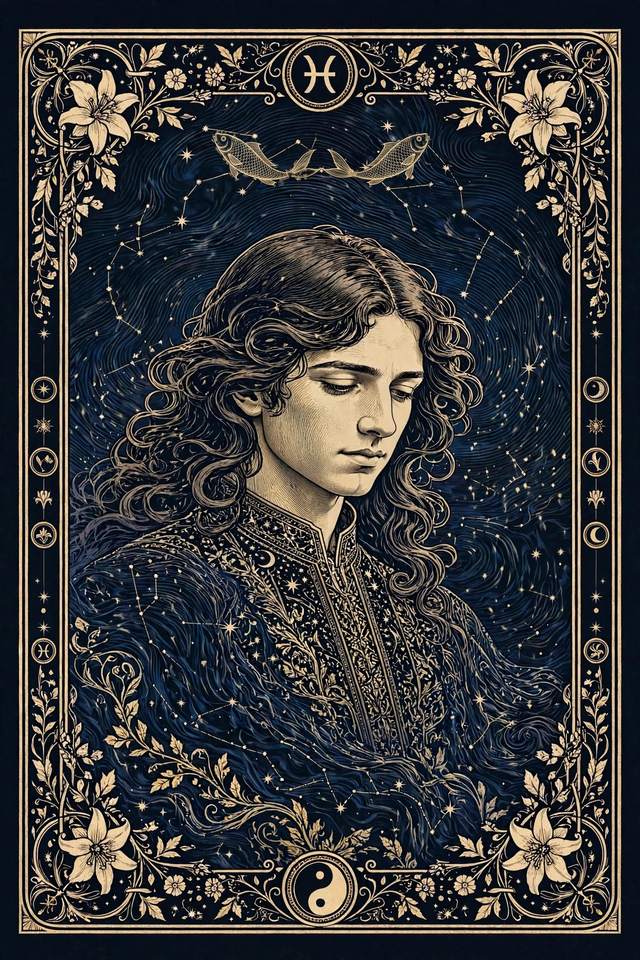 Your Personal Star Book cover — Mucha Male Pisces edition